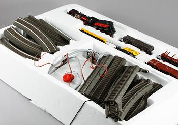 VAGNAR, 5 st, LOK samt RÄLS, Märklin, 1900-talets andra hälft.