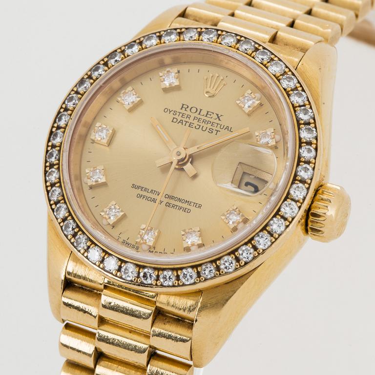 ROLEX, Oyster Perpetual, Datejust, wristwatch, 26 mm.