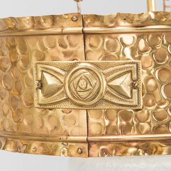An early 20th century pendant light.