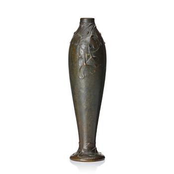 344. Hugo Elmqvist, & Elsa Kock, an Art Nouveau patinated bronze vase, Stockholm.