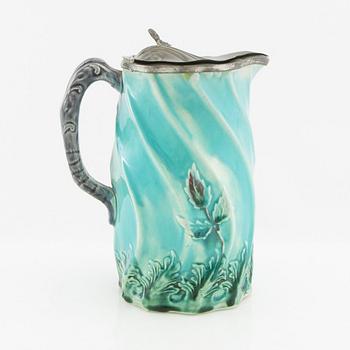 Toddy pot Art Nouveau around 1900 majolica.