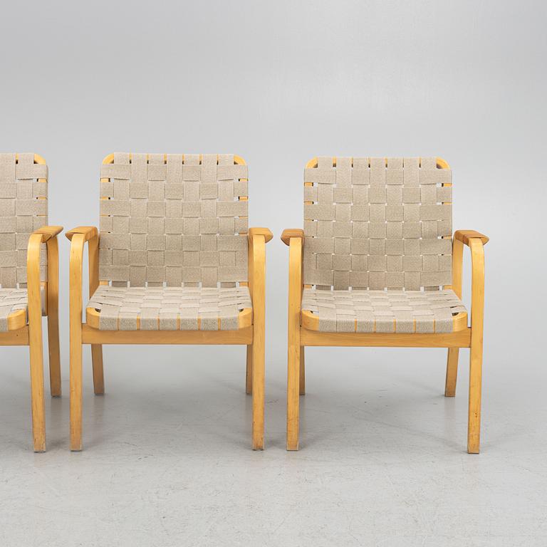 Alvar Aalto, four model 45 armchairs, Artek, Finland.