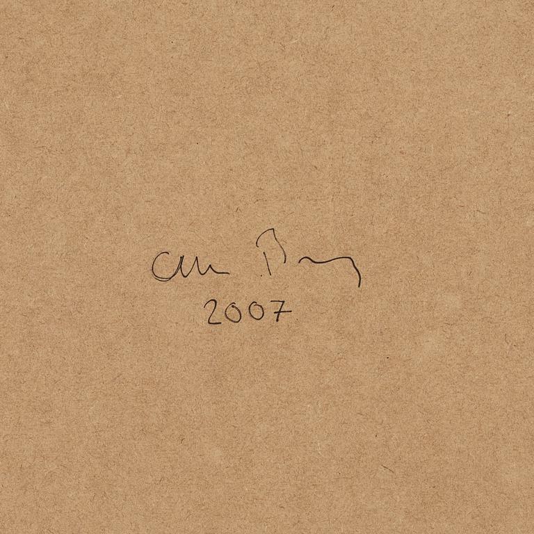 Olle Borg, signerad och daterad 2007 a tergo. Olja och lackfärg på duk (uppfäst på pannå).
