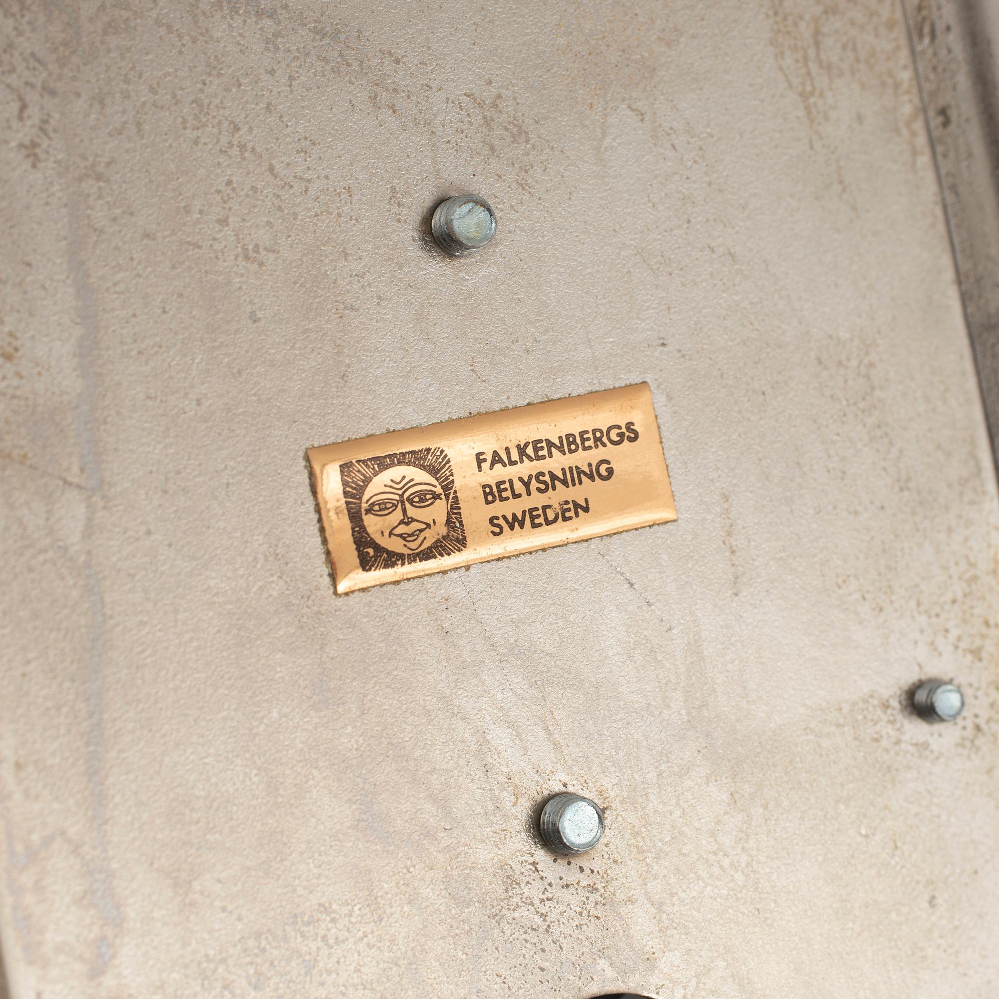 Peter Celsing, vägglampor, ett par, "Band", Falkenberg belysning.