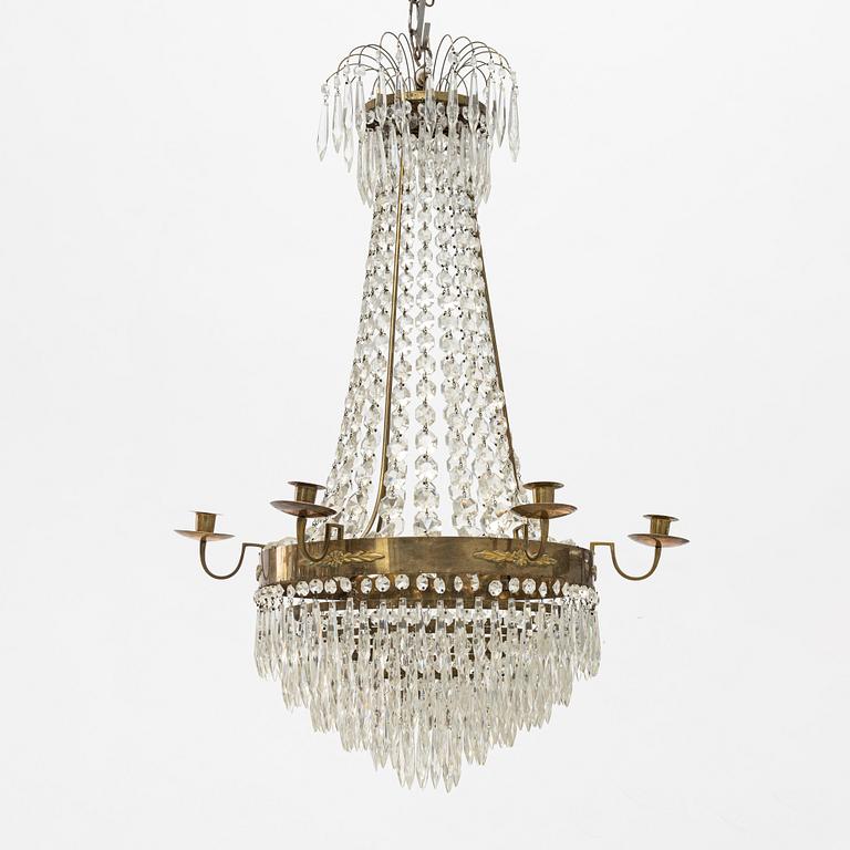 An Empire style chandelier, early 20th Century.