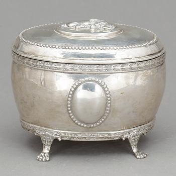 SOCKERSKRIN, silver, Sam Pettersson AB, Linköping, 1932. Vikt ca 446 gram.