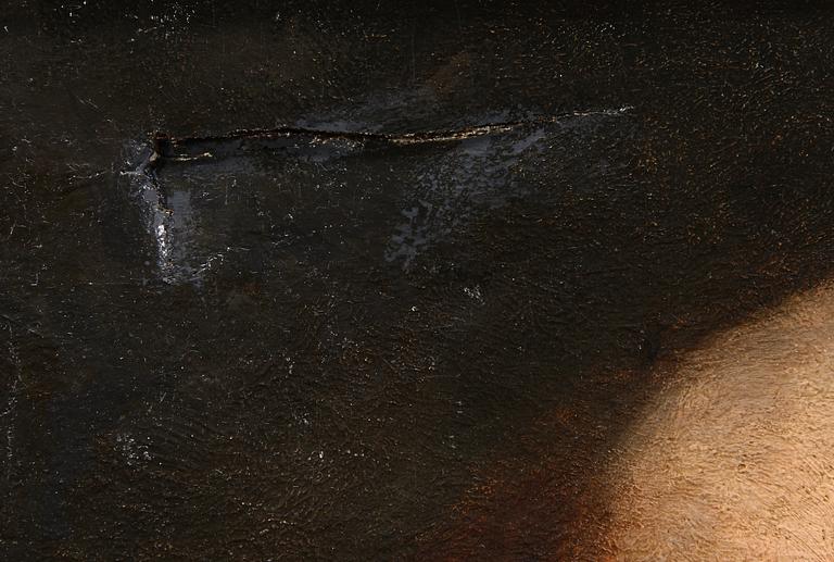 HUGO SALMSON, olja på duk. Sign o dat 1863.