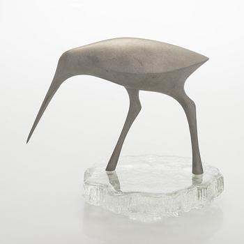 Tapio Wirkkala, a 'Sandpiper' bird sculpture, stamped Kultakeskus Oy Design: Tapio Wirkkala.