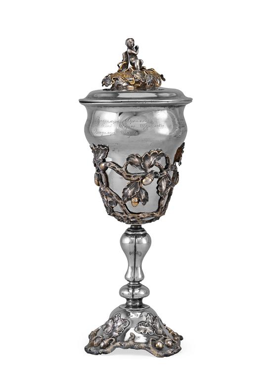 A CUP, 84 silver. Carl Gustaf Simonsson, St Petersburg 1835. Height 33 cm. Weight  700 g.