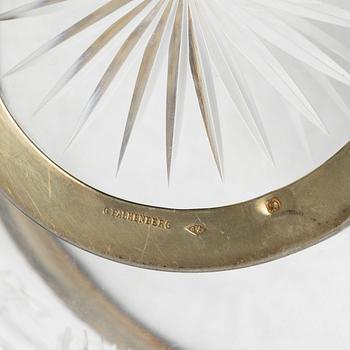 A French silver and glass bowl, mark of Georges Falkenberg, Paris, early 20th century.