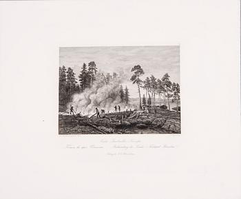 GRAVYYREJÄ, noin 25 kpl, teräspiirroksia, "En resa i Finland" A. Weger, 1870-luku.
