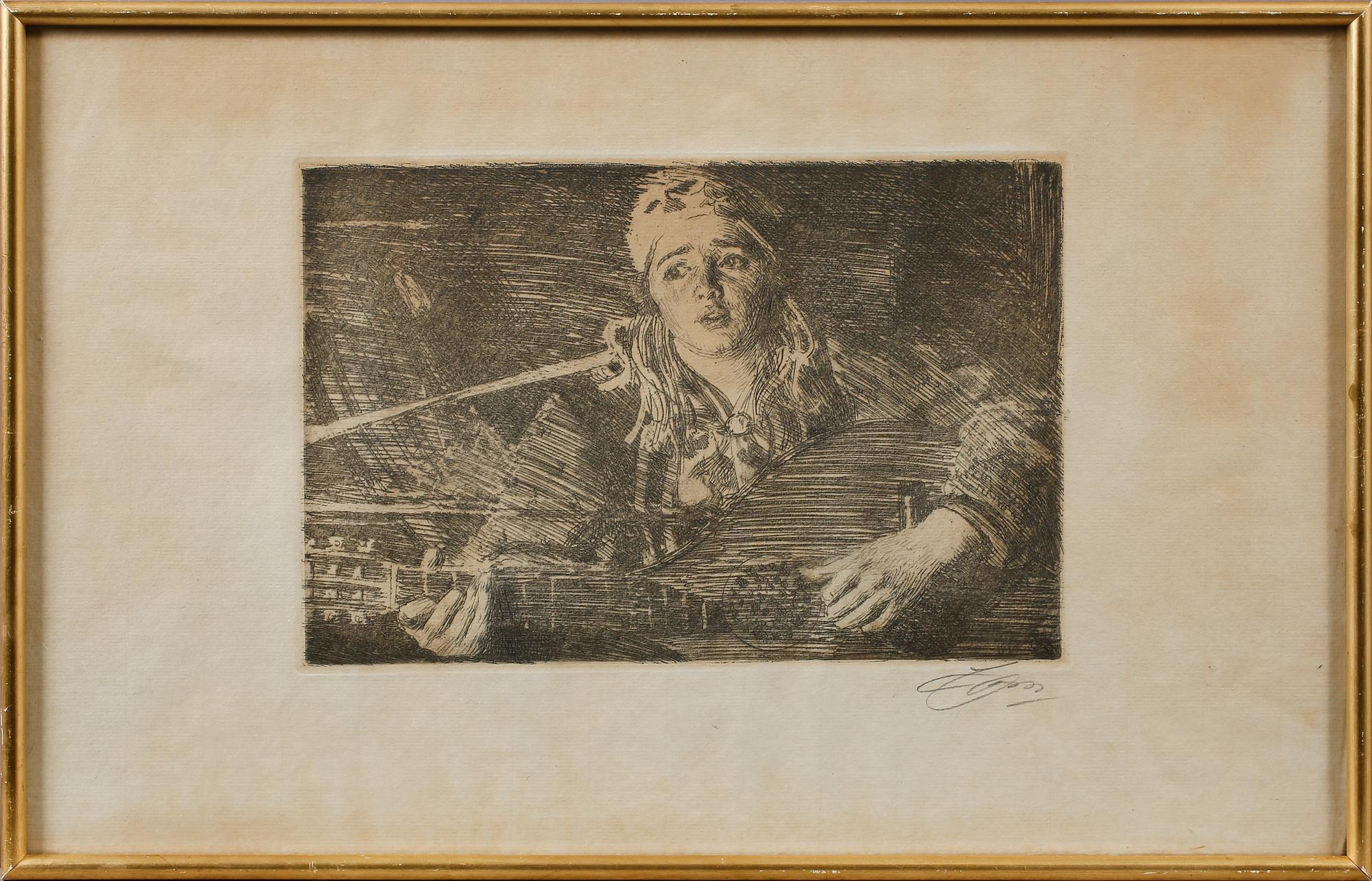 ANDERS ZORN, etsning, signerad.