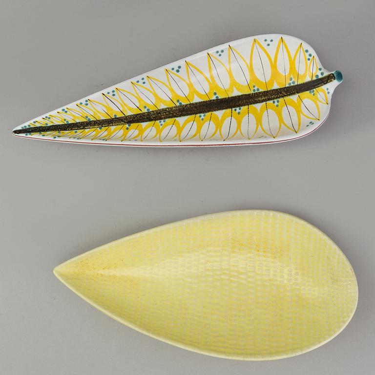 STIG LINDBERG, two ceramic dishes from Gustavsberg.