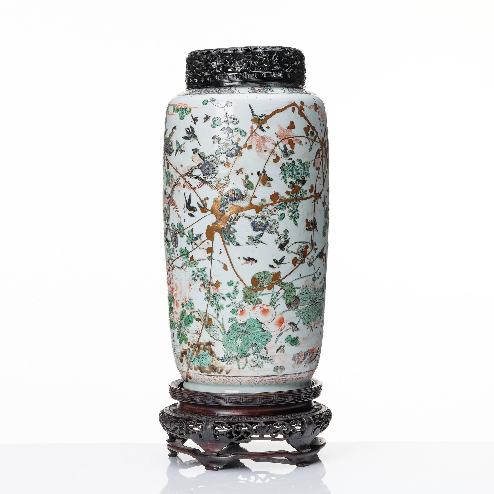 Vas, porslin. Kina, Qingdynastin, Kangxi (1662-1722).