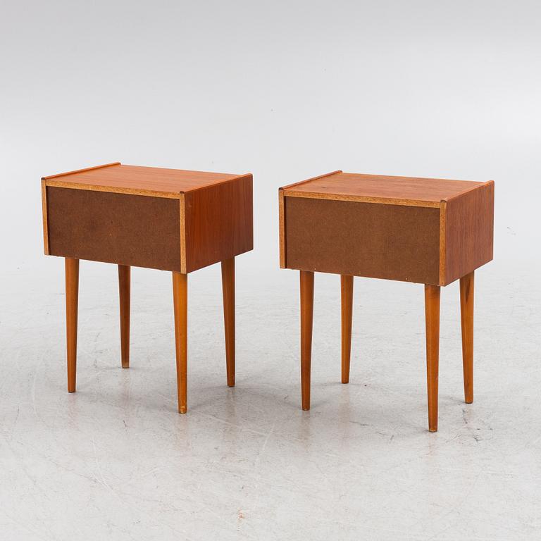 A pair of bedside tables, second half of the 20th Century.