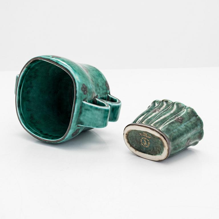 Wilhelm Kåge, samling, 7 delar, "Argenta", Gustavsberg.