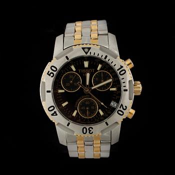 ARMBANDSUR, herr,  Tissot, Chronograph, PRS2000, stål/doublé, 2000-tal.