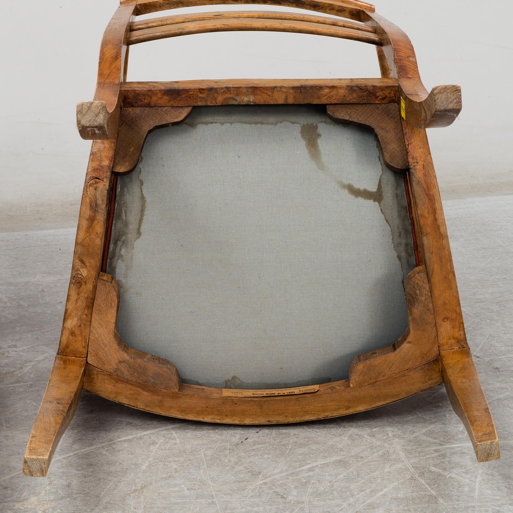Eight Charles X armchairs, France, first half of the 19th century.