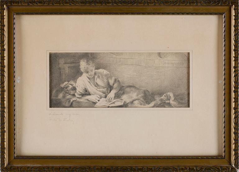 FOLKE GULLBY, blyertsteckning, sign o dat 1937.