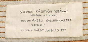 Akseli Gallen-Kallela, ryarug for Friends of Finnish Handicraft. Circa 195 x 120 cm.