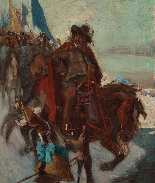 Gustaf Cederström, Skisser till monumentalmålningar i Riddarhusets trapphall, Stockholm.