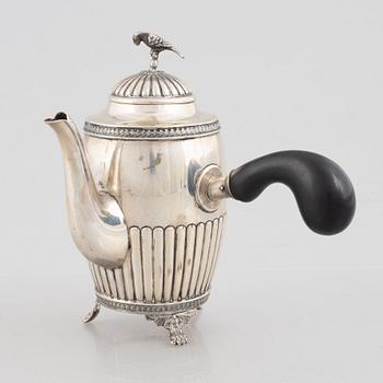 Coffee pot, silver, Empire style, CG Hallberg Stockholm, 1932.