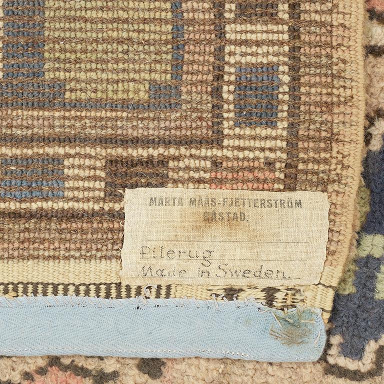 MÄRTA MÅÅS-FJETTERSTRÖM, MATTA, "Hästhagen", flossa, ca 370 x 220,5 cm, signerad MMF.