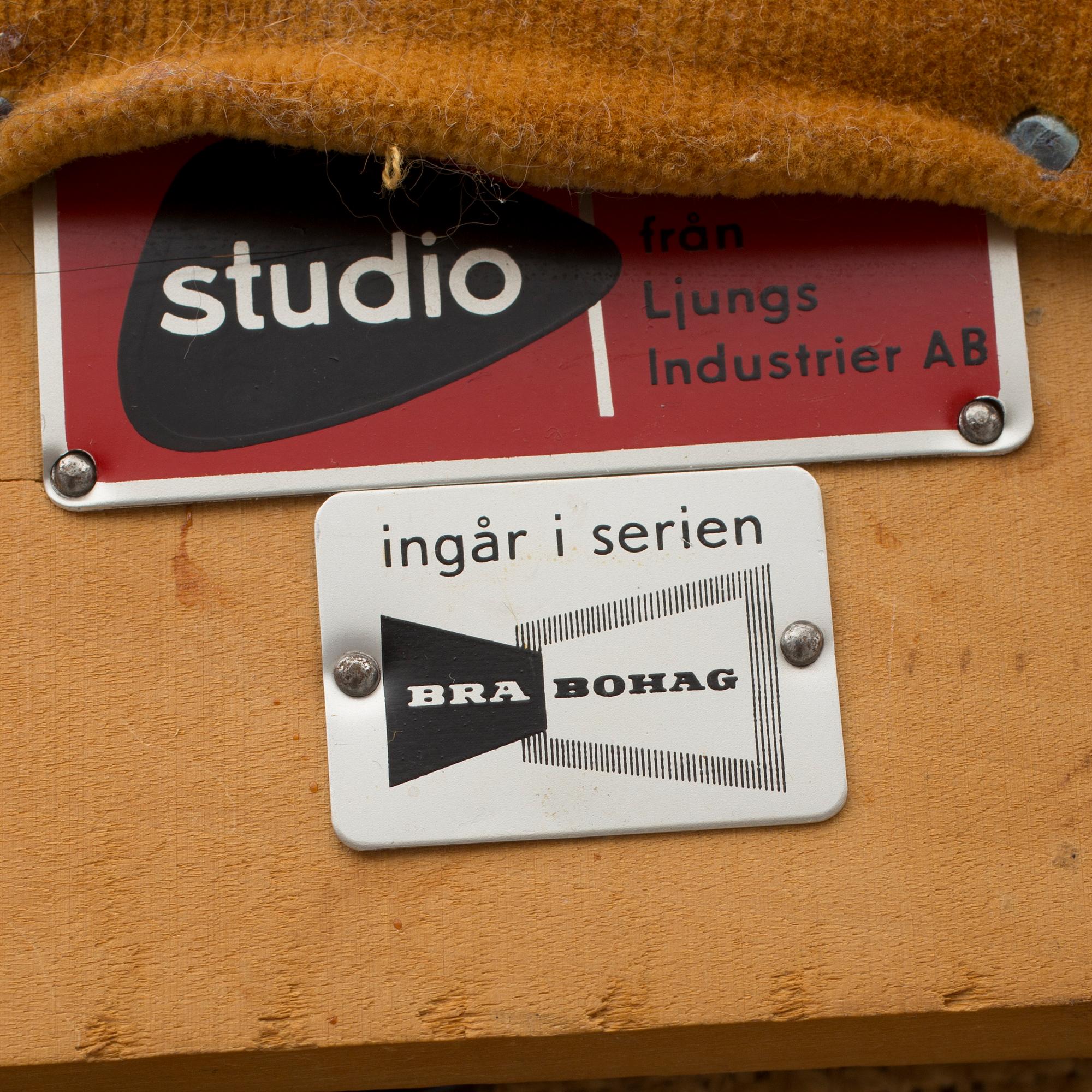 FÅTÖLJ, "Te-ve", Alf Svensson, Ljungs Industrier, 1950-/60-tal.