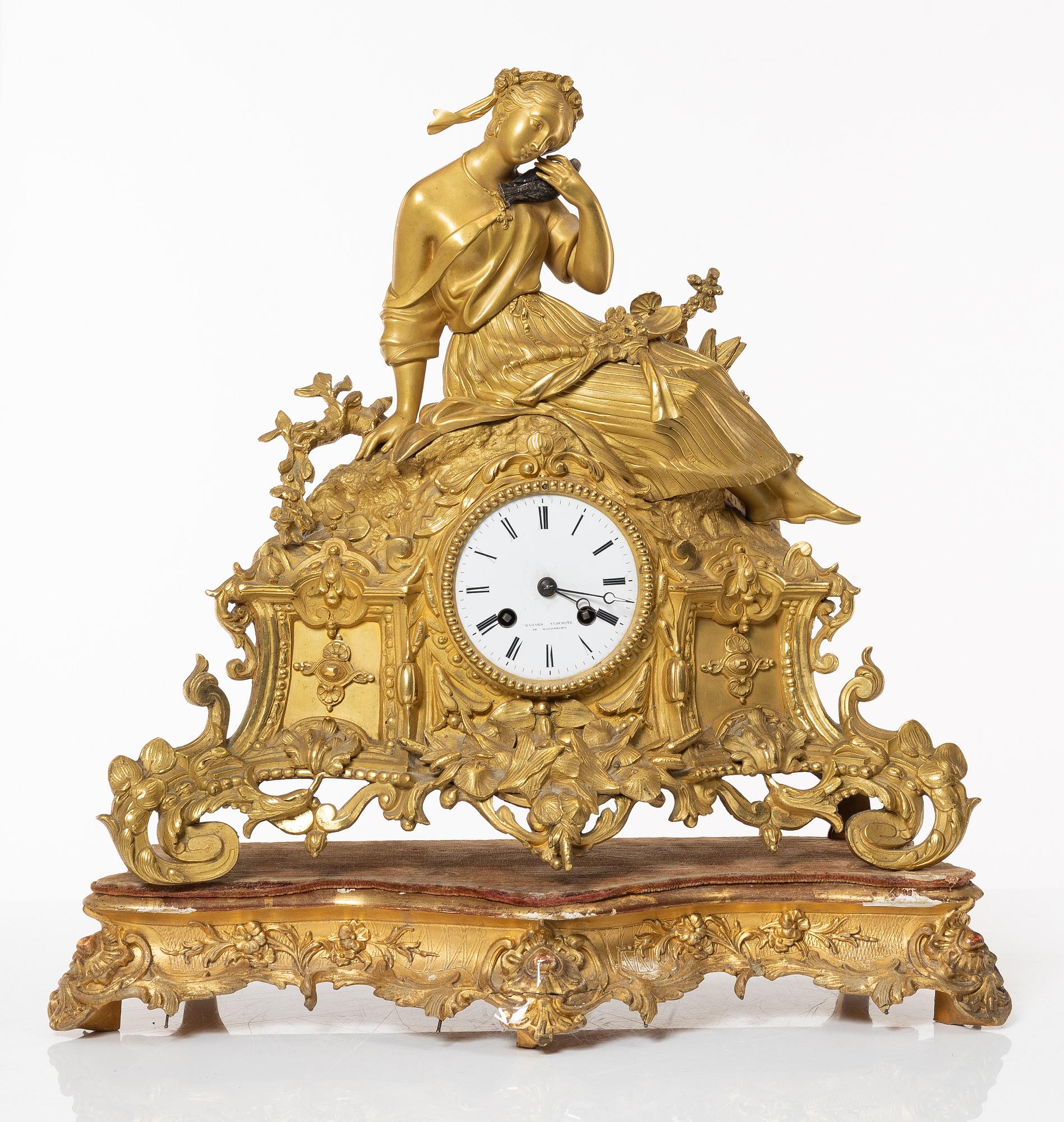 Bordspendyl, brons, 1800-tal.