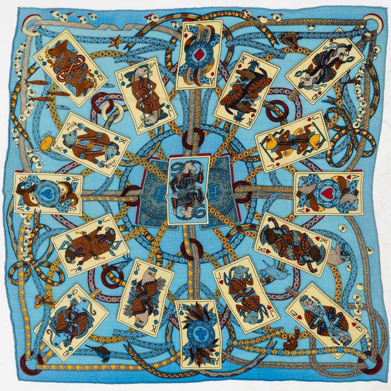 Hermès, sjal, "Dame de Coeur".