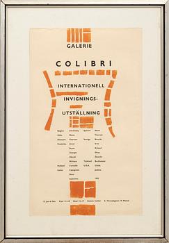 Affisch för Galerie Colibris första utställning 1955.