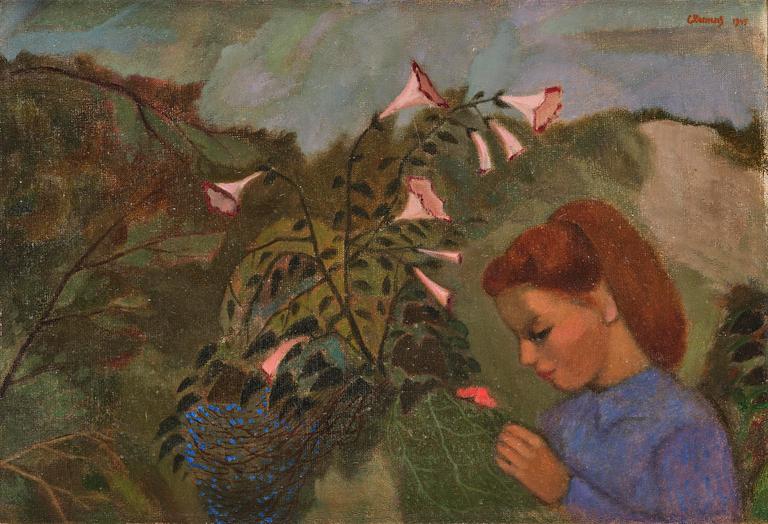 Curt Clemens, Girl by flowers.