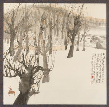 177. A landscape by Chen Yupu (1946-), signed.