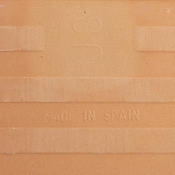 Salvador Dalí, A set of six earthenware tile plates, after Salvador Dalí, late 20th century.