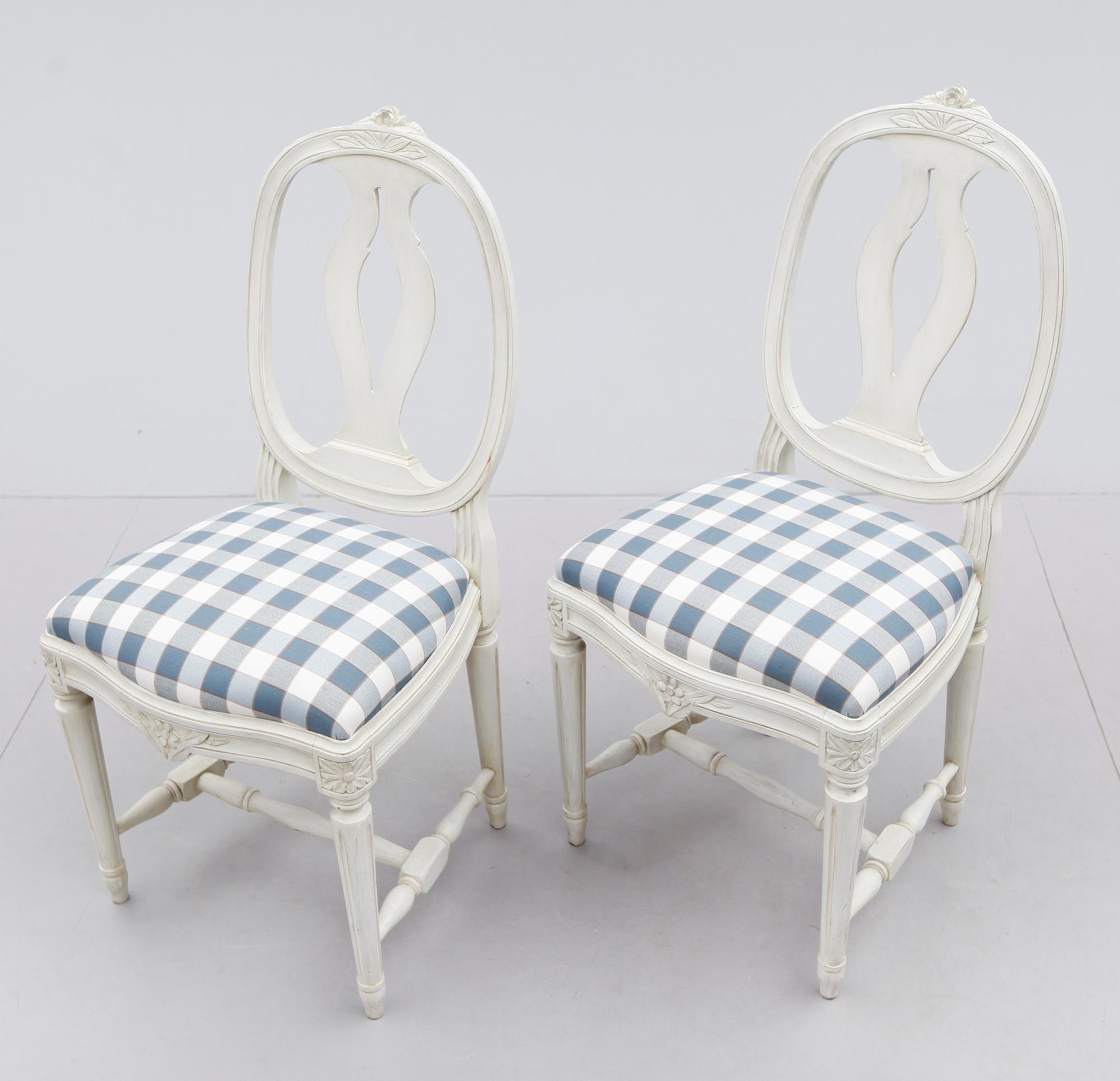 STOLAR, 1 par, gustaviansk stil, 1900-talets senare del.