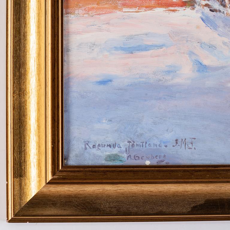 Anton Genberg, olja på duk, signerad.