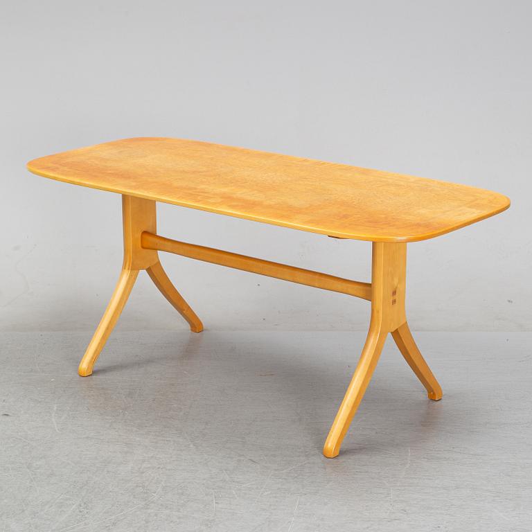Carl Malmsten, a 'Stora salen' birch sofa table, second half of the 20th century.