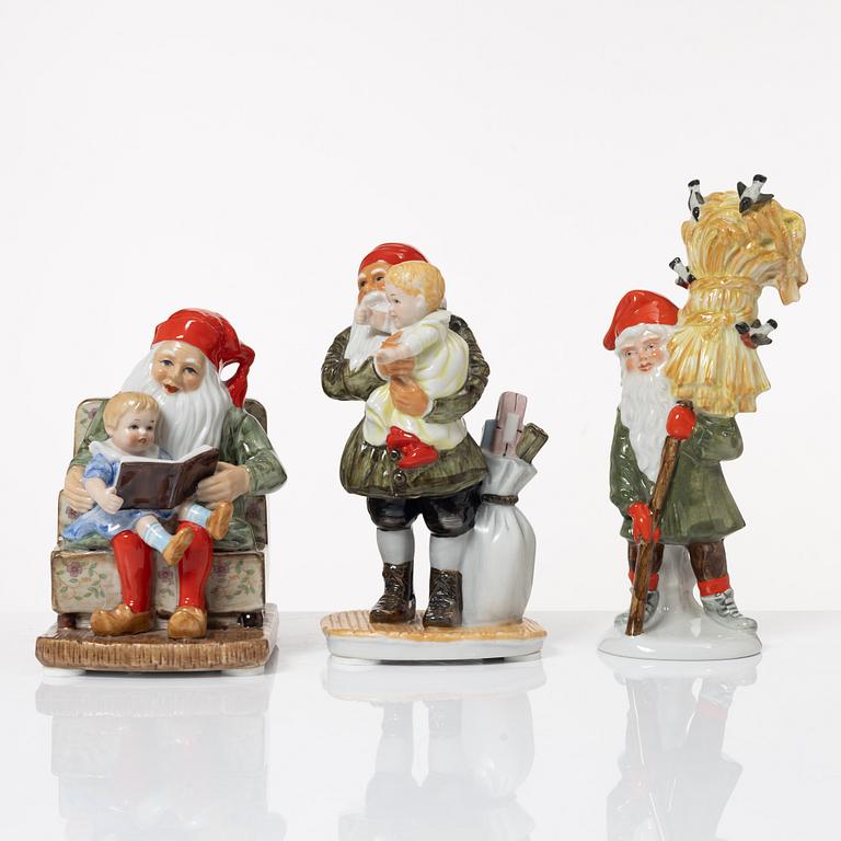 Jenny Nyström, after, gnome figurines, 6 pcs, porcelain, Kalmar Läns Museum.