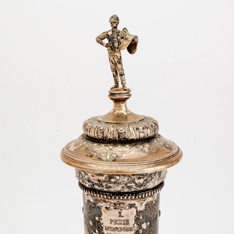 Pokal med lock, silver Österrike/Ungern 1872-1921.
