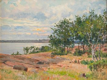 Woldemar Toppelius, Iltahämärä rannalla.