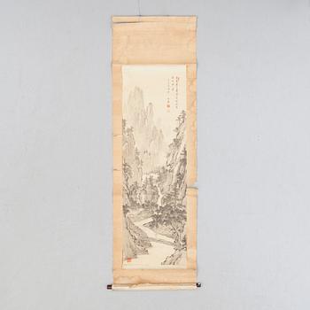 KAKIMON, akvarell, okänd konstnär, Kina, 1900-tal