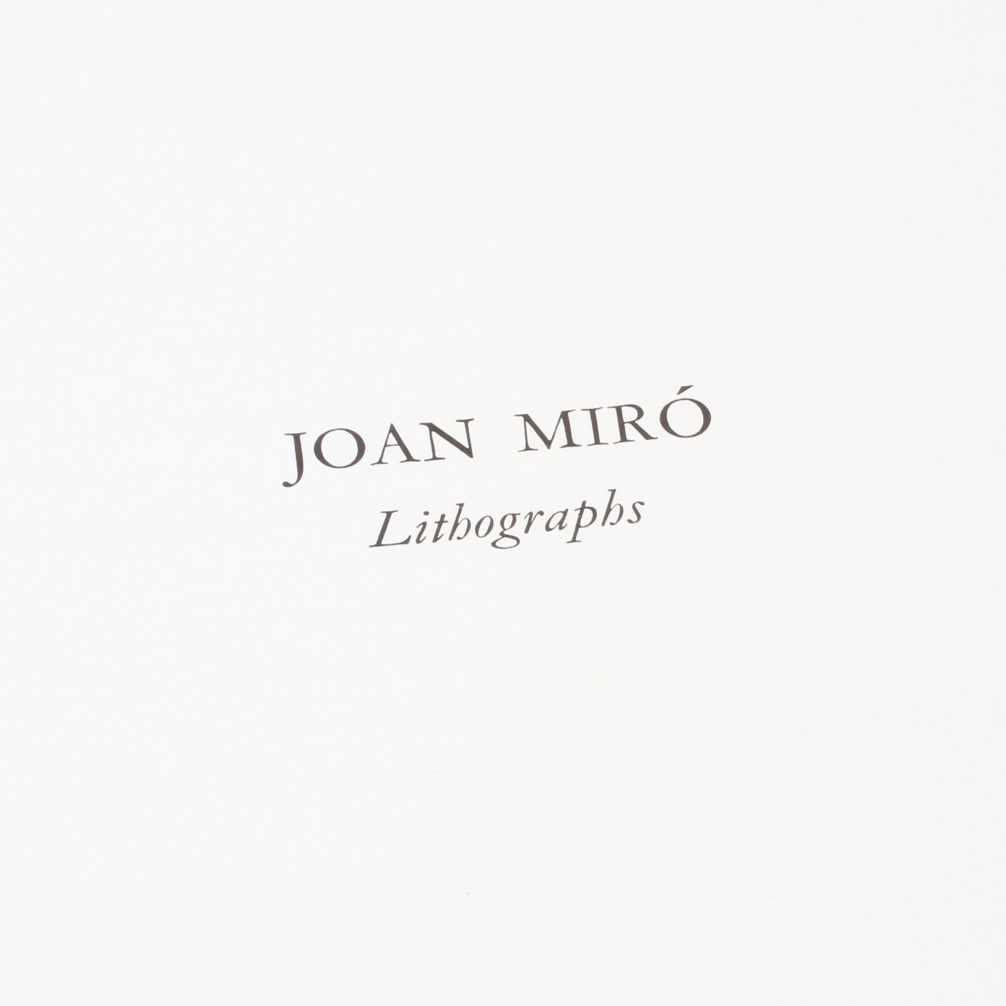BOK," Joan Miró Lithographe IV 1969-1972", Nicolas and Elena Calas, Maeght Éditeur, Paris 1981, numrerad 1522/4000.