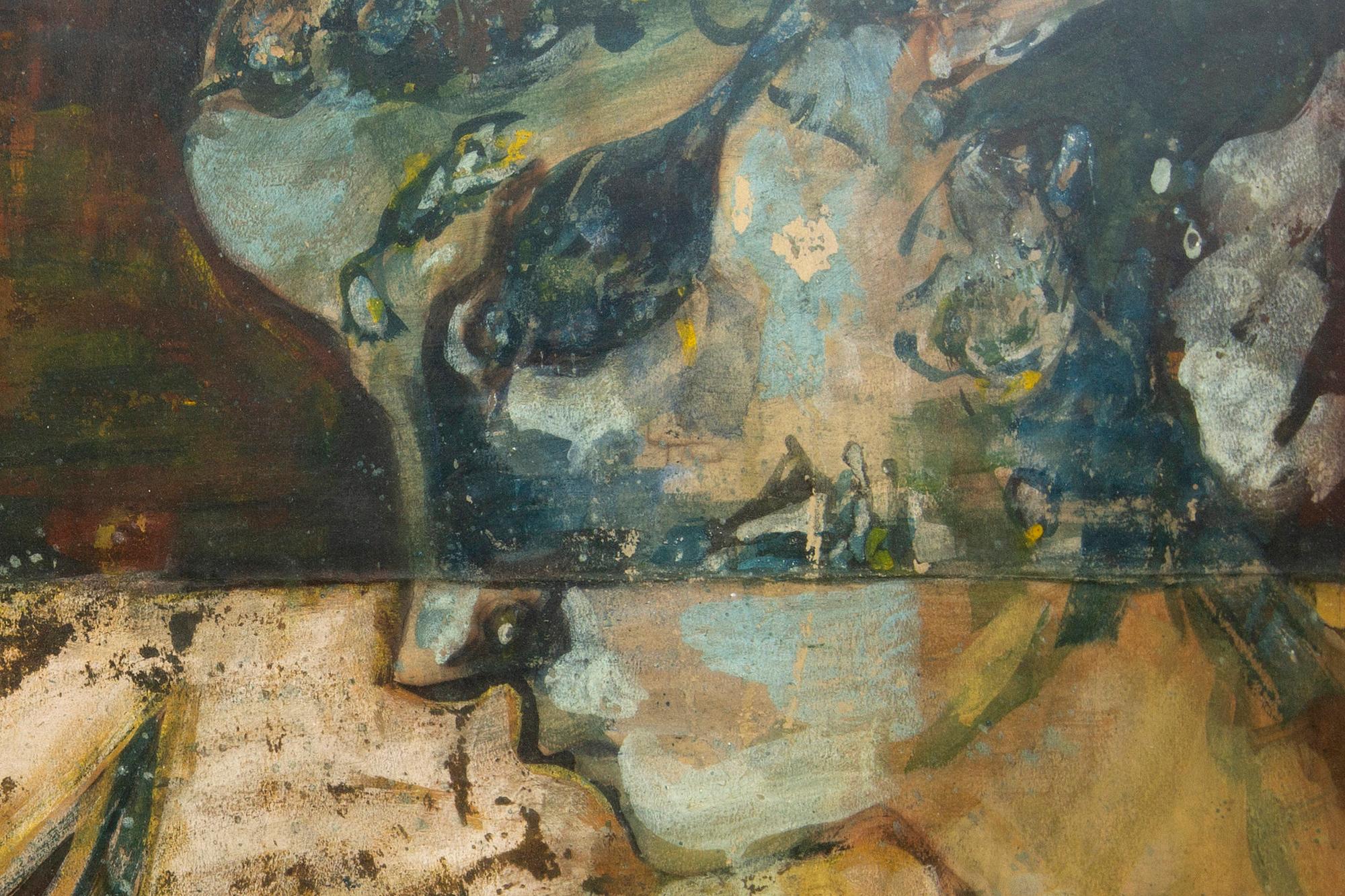 Endre Nemes, Gouache, signed.