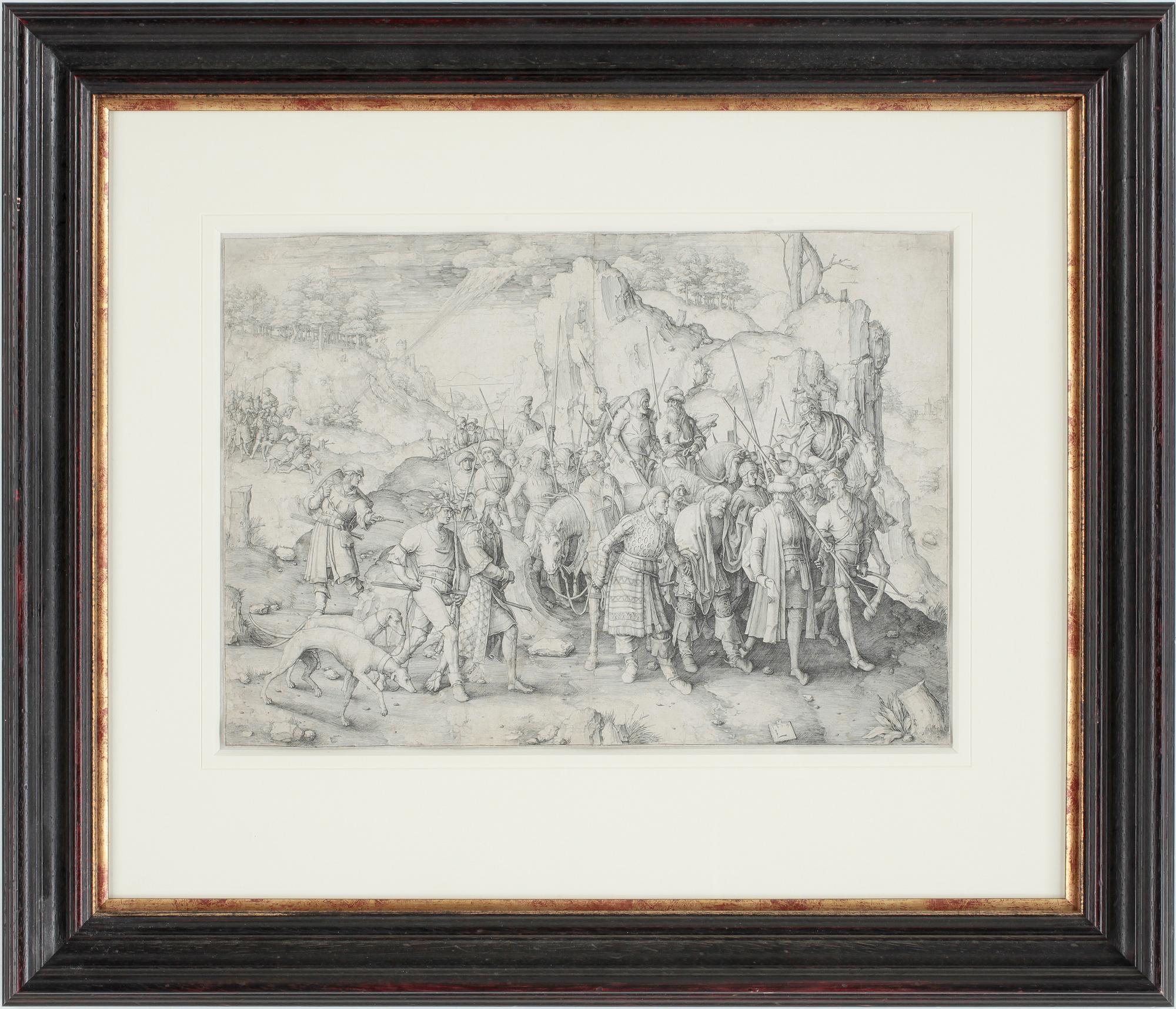 LUCAS VAN LEYDEN, kopparstick, "The conversation of Saint Paul", 1509.