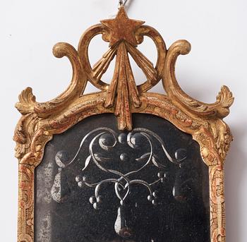 A Swedish Rococo Northern star mirror.