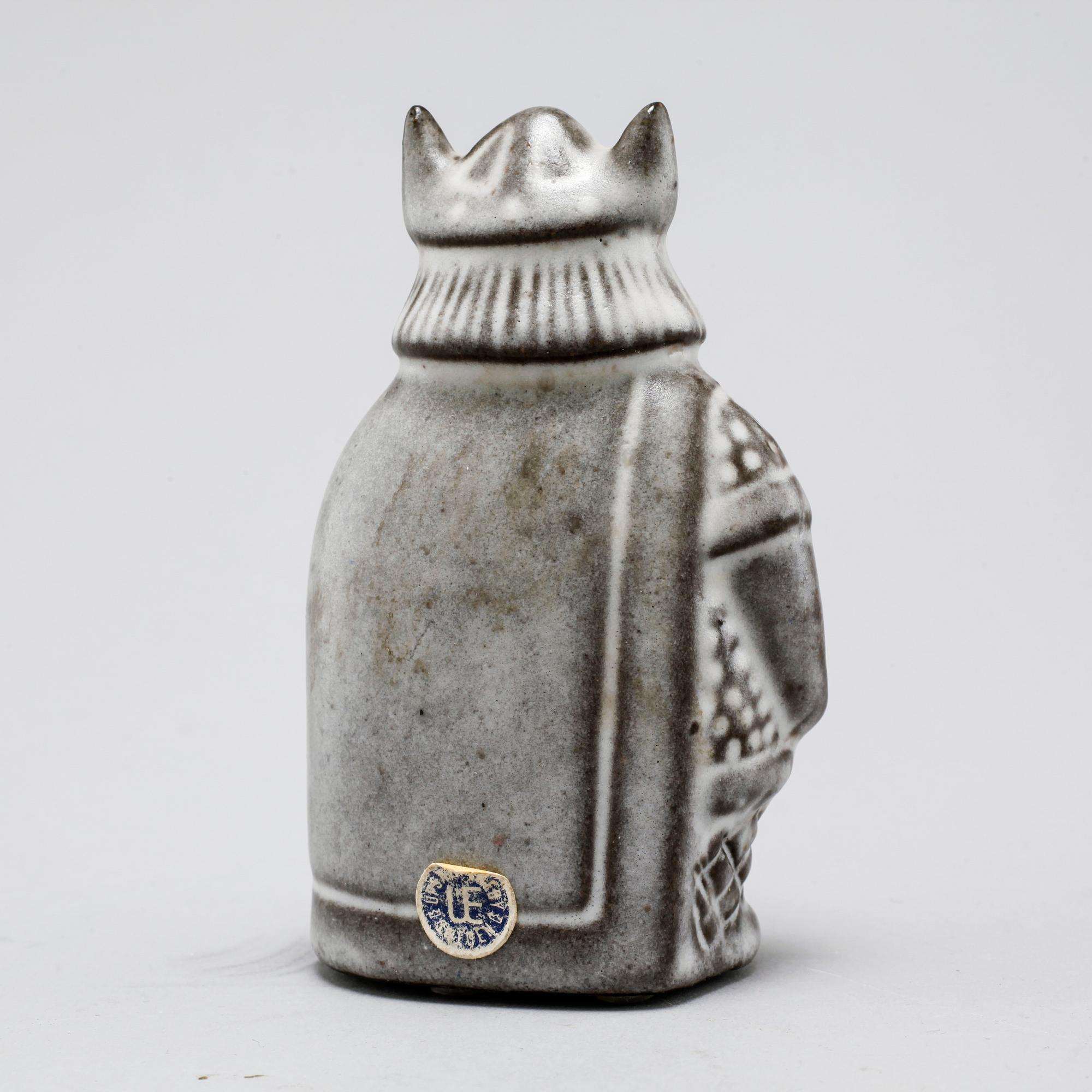 Eight stoneware figurines by Uppsala-Ekeby, from the latter half of the 20th century.