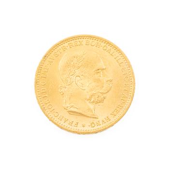 Gold coin, Austria-Hungary, 20 Corona, 1895.
