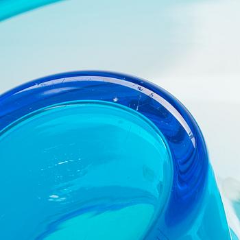 Oiva Toikka, A 'Lighthouse' glass vase/candlestick, signed Nuutajärvi Notsjö.