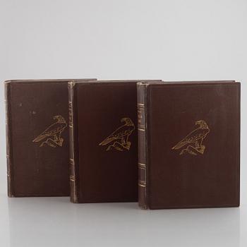 Bröderna von Wright, bokverk, 3 vol "Svenska fåglar", 2:a upplagen. A. Börtzells tryckeri AB, Stockholm, 1927-1929.