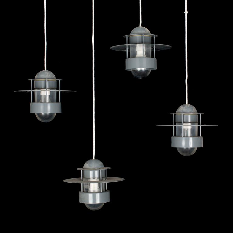 TAKLAMPOR 4 st. "Orbiter" av Jens Møller-Jensen för  Louis Poulsen.